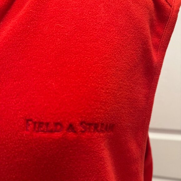 Field & Steam Men's Fleece Vest, Full Zip, Red, Size L - Picture 3 of 4
